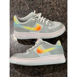 Nike Air Force 1 Low Kids Light Blue Gradient Sunset HF4782-471 Size 2Y Sneakers